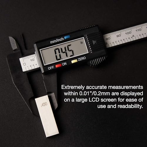 Image of NEIKO 01417A 6 inch Digital Caliper | Electronic Measuring Tool | Range of 0-6 inchor 0-150mm | Inch and Millimeters | Large LCD Display | External and Internal Measuring Jaw | Zero Setting and Auto Off