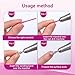 AIRSEE 3.1mm Small Nail Drill Mandrel Bits for Mini Efile Sanding Bands, Stainless Steel Professional Electric Head Clean Remove Cuticle Removing, Acrylic Manicure Sander Safety (Pistil Pink)