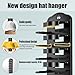 KEAMIMU Hat Stand for Baseball Caps Hat Organizer for Baseball Caps ，Hold up to 20 Hats ，hat stand wall mounted Strong Adhesive Hat Hanger ，Hat Racks (Black-2pcs)