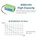 BURGARDEN 14.8V 4000mAh Li-ion RVBAT850 Battery Compatible with Shark Ion Robot R75, RV761, RV850C, RV1000S, RV1100VL, RV101AE, UR1000SR, RV700_N, RV720_N