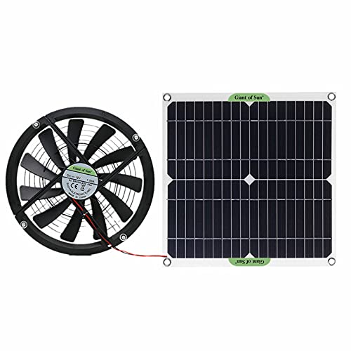 Aibabely Solar Panel,100W Monocrystalline Silicon Solar Panel Solar Film 12V Solar Powered Fan 10-Inch Mini Cooling Ventilator Solar Exhaust Fan Solar Energy Fan for Pet House Toilet, Black Aibabely Solar Panel,100W Monocrystalline Silicon Solar Panel Solar Film 12V Solar Powered Fan 10-Inch Mini Cooling Ventilator Solar Exhaust Fan Solar Energy Fan for Pet House Toilet, Black