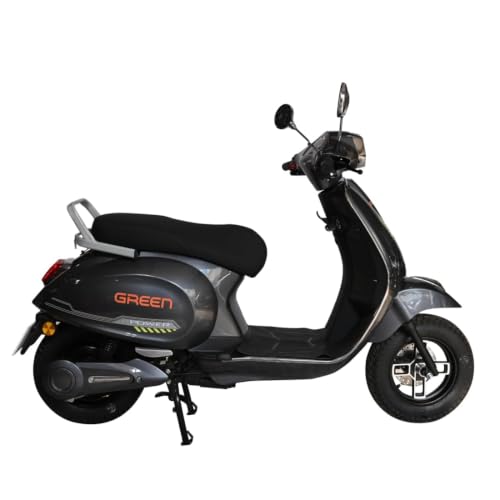 Image of Green Falco Low Speed Electric Scooter Non RTO 60 KM Range with Portable Charger (Grey)