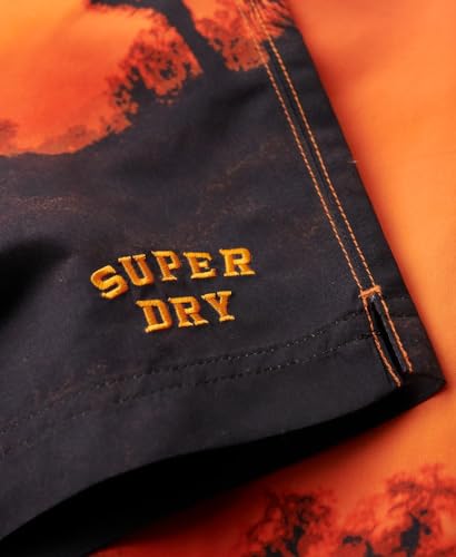Superdry Para Hombre. M3010233A BañAdor Con Estampado FotográFico En Material Reciclado Naranja (L), Beachwear, Sostenible, PoliéSter Recicl - 9