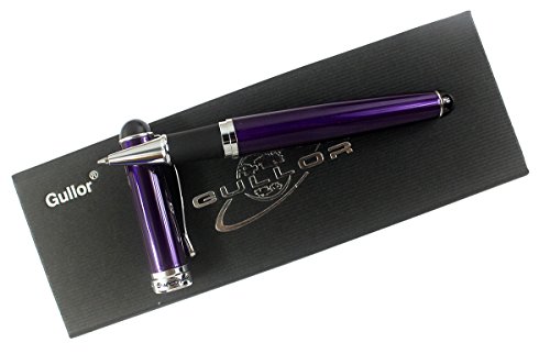 Gullor Jinhao X750 Rollerball Pen, Silver Trim, Black Ink(0.7Mm), Purple #TOP5