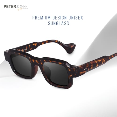 Image of Peter Jones Lenses Unisex Broad Frame Square UV /UB Protected Non-Polarized Sunglasses Medium (3809)