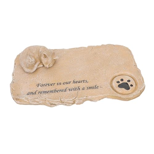 Lápida Conmemorativa para Gatos de resina con diseño de gatito para jardín 2