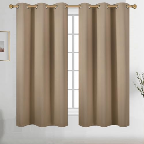 Diraysid Natural Grommet Blackout Curtains for Bedroom Thermal Insulated Room Darkening Curtains Drapes, 42 x 63 inch, 2 Panels by Diraysid - Used condition - US$15.37