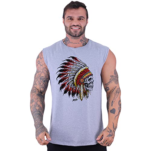 Kit 5 Regatas Machão Longline Masculina MXD Conceito Sem Manga Treino Academia Musculação Estampada