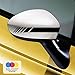 mural stickers Car Stripes - Adesivi per Specchietti Macchina - Strisce Design - Tuning - Confezione da 6 unità Ideale per Tutte Le Auto - Sinistro E Destro Striscia Striscia Nero 20cm x 2cm