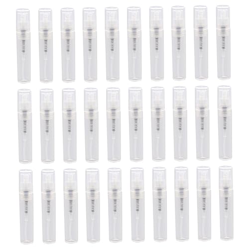 SHERCHPRY 30Piezas Pulverización De Perfume De Recargables y Portátiles Frascos Transparentes De Plástico Para Viaje Para Esenciales
