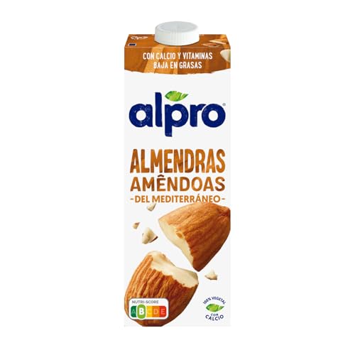 Alpro 1L Mandeldrink geröstet, vegan & laktosefrei, fett- und zuckerarm, mit Calcium und Vitaminen (Packung mit 4)