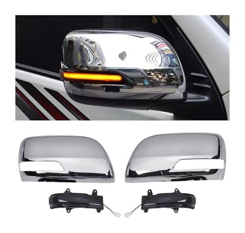 Coques Rétroviseurs pour Toyota Land Cruiser 200 et Prado avec Clignotant LED Chromé - 2