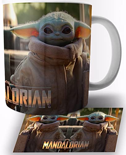 Star Wars The Mandalorian Baby Yoda Taza de Ceramica Blanca 325ml Mug Cover