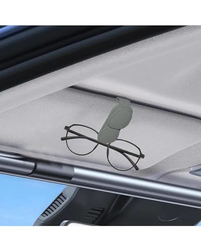 Support lunettes voiture de finition soignée rose clip de fixation robuste pare-soleil - 2