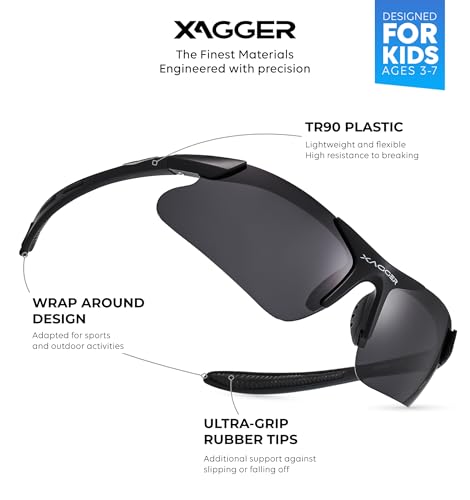 Image of Kids Youth Polarized Sports Sunglasses for Boys Girls Baseball Softball Glasses TR90 Frame
