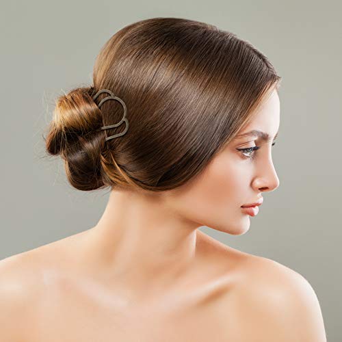 image for Chuangdi 6 Pcs French Hair Pin Metal Hair Forks Clip U Shaped Updo Bun