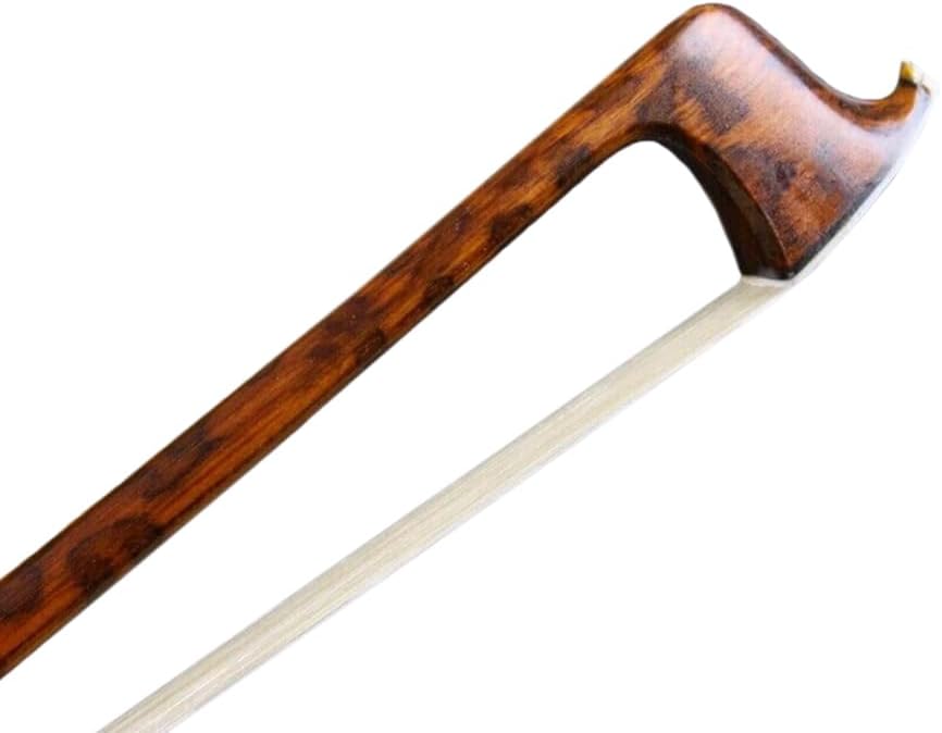 Yinfente Violin Bow 4/4 Full Size Snakewood With Pearl Eye Natural Bow Hair Pernambuco Level, Stiff & Well Balanced,Violin Bow Full Size For Violinists & Fiddlers of All Skill Levels