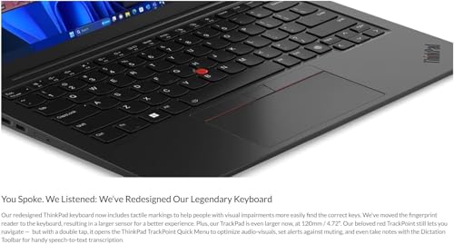 Image of Lenovo 2025 Laptop | ThinkPad X1 Carbon Gen 12 | 14 inch 1920x1200 Touch IPS | Intel-12 Core Ultra 7 155U | 32GB DDR5 | 4TB SSD | Windows 10 Pro | Wi-Fi 6E - BT 5.3 - Backlit KB - 1080p Camera - Black