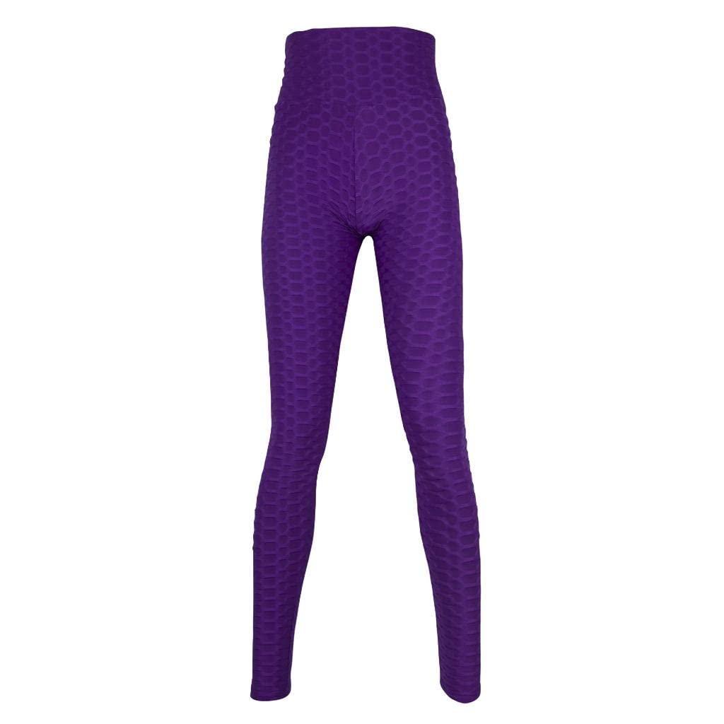 Women's High Waist Yoga Pants Tummy Control Butt Lift Tights Purple M-image-34