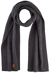 camel active Herren Schal aus einem Baumwoll-Kaschmir-Mix Asphalt, menswear-OS