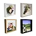 BD ART 9x9 (23 x 23 x 4.7 cm) White Shadow Box 3D Square Picture Frame with Mat for 5x5 inch Photo, Glass Front