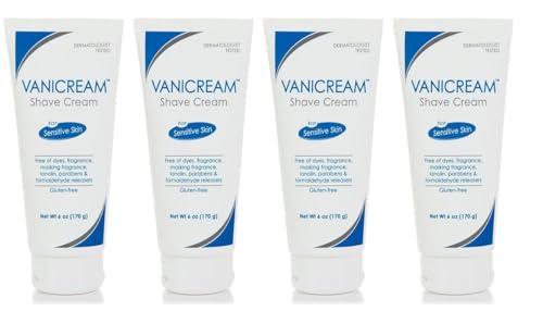 Vanicream Shave Cream for Sensitive Skin - 6 oz, Pack of 4
