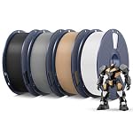 SUNLU – SUNLU 4KG PETG Filament 1.75mm, Schwarz+Weiß+Grau+Eiche