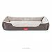 Brindle Microsuede Rectangle Bolster Pet Bed, Medium 34in x 22in
