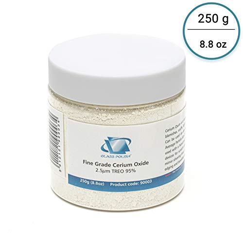 Glass Polish 250 grammes cérium oxyde de Polissage en Verre Poudre 2.5µm Treo 95%  Polissage en Verre Solution