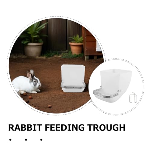 Dispensador automático de comida para conejos y hurones con bandeja ancha poco profunda 4