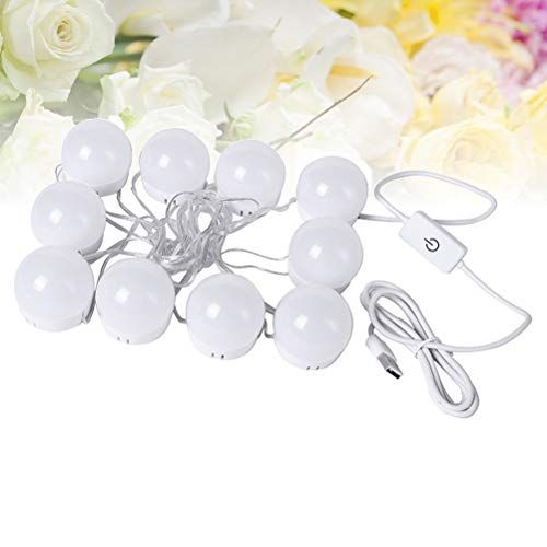 Lurrose Conjunto de lâmpadas Kit de lâmpada para espelho de maquiagem espelho brilho ajustável estil