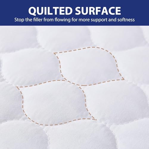 image for HYMOKEGE Quilted Waterproof Mattress Protector, Mattress Cover Queen S
