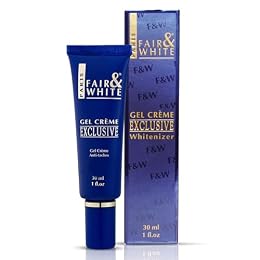 FAIR & WHITE Exclusive, Skin Brightening Gel Cream – 1 fl oz / 30ml – For Face, Body, Underarms, Neck, Knees, Even Skin Tone