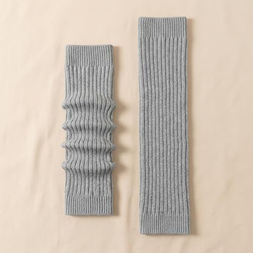 Image of Women's Cable Knit Leg Warmers - Ribbed Knee High Boot Socks for Winter, Layering & Dance Warmups