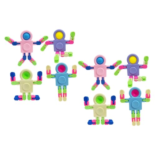 LIFKOME 8個 解体可能な関節付きロボットおもちゃ み立て可能 感覚刺激フィジェット の創造力と認知力向上に 親子や友達と楽しめる解?