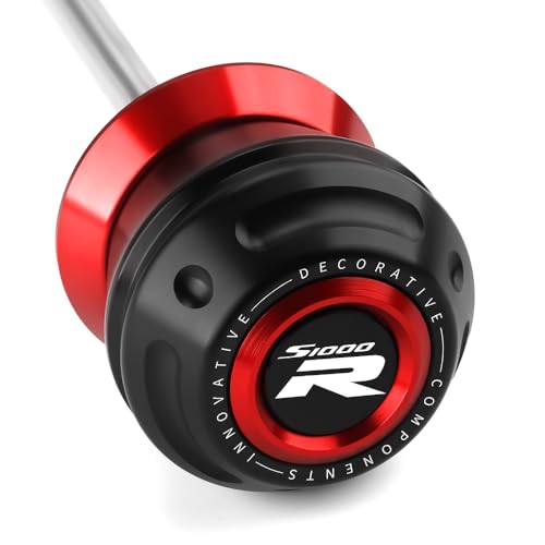 Modeer Für B.M.W S1000R S 1000R S1000 R 2013~Heute Motorrad Absturzsicherung Hinterachse Gabel Rad Sturzpad s 1000 r Zubehör (S1000R-Rot)