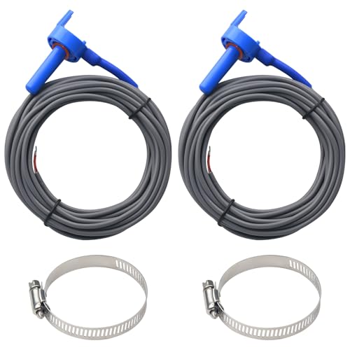2 Pack 520272 Pool 7790 Temperature Sensor Thermistor Air/Water/Solar 20' Feet Cable for Jandy - Replacement Pool/Spa (10K-ohm Sensor - Includes 2 Pcs 2