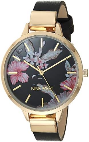Nine West Women's Floral Dial Strap Watch