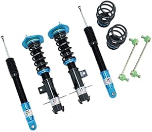 Megan EZII Series MR-CDK-NSE13-EZII Anodized Blue 15-Level Suspesion Coilover Damper Lowering Springs Kit