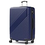 FurniEdge 28 Inch Hardside Large Luggage - Expandable Travel Suitcase Checked Luggages with 360° Spinner Wheels, TSA Approved Lock, Airline-Approved Durable ABS Hardshell Suitcases (Blue)