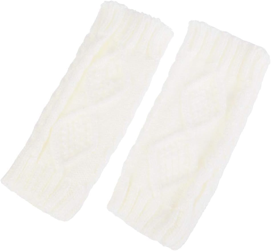 Novawo Womens Winter Arm Warmers Warm Fingerless Gloves Hand Crochet