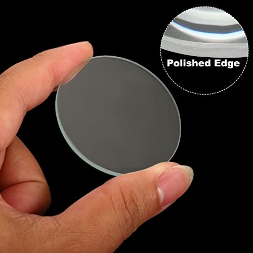 Image of PATIKIL 2 inch (50mm) Focal Length Double Convex Lens, 30mm Diameter 5mm Height Glass Optically Polished Round Edges Lens for Physics Experiment, Clear