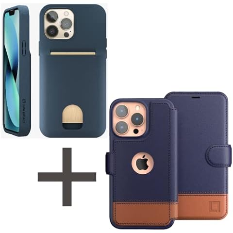 LUPA Legacy iPhone 14 Pro Case Wallet for Women and Men, Case with Card Holder [Protective & Shockproof] for Apple 14 Pro (6.1”)[3 Credit Cards] i-Phone Cover, Phone Case, Midnight Blue, Desert Sky Cover