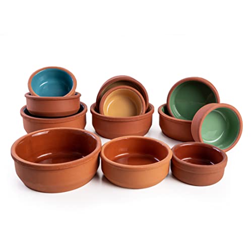 LUKSYOL Clay Pot for Cooking - Handmade Round Oven Bowl Tajine Microwave & Safe 100% Natural...