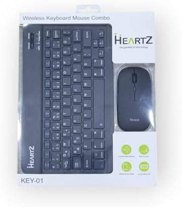 HEARTZ KEY 01 KABLOSUZ BLUETOOTH WİRELESS TÜMÜ TÜRKÇE KARAKTERLİ i ü ğ harfleri bulunur KLAVYE MOUSE SETİ (SİYAH) - Görsel 4