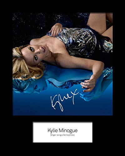 FRAME SMART Kylie Minogue #1 | Foto montada, reimpresión de Firma | Tamaño 10x8 para Marcos de 10x8 Pulgadas | Máquina Cortada | Exhibición de la Foto | Presente, Regalo, Coleccionable