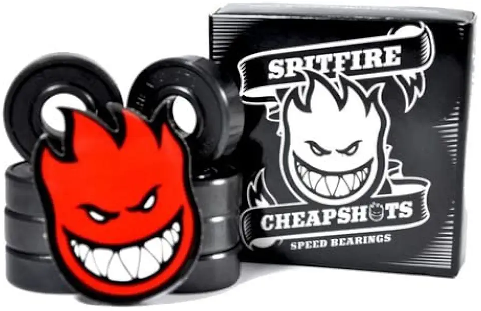 Spitfire Rolamento De Skate De Precisão Cheapshots, Rolamento De Esferas, Aço Carbono, Multi-Colorido, 8 Unidades