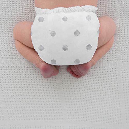 SmartNappy Cotton Muslin by Amazing Baby, NextGen Hybrid Cloth Diaper Cover + 1 Bi-fold Reusable Insert + 1 Reusable Booster, Mini Watercolor Dots, Gray, Size 1, 5-10 lbs