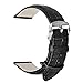 Vetoo 20mm Leather Watch Band, Genuine Cowhide Replacement Watch Strap for Men and Women Black