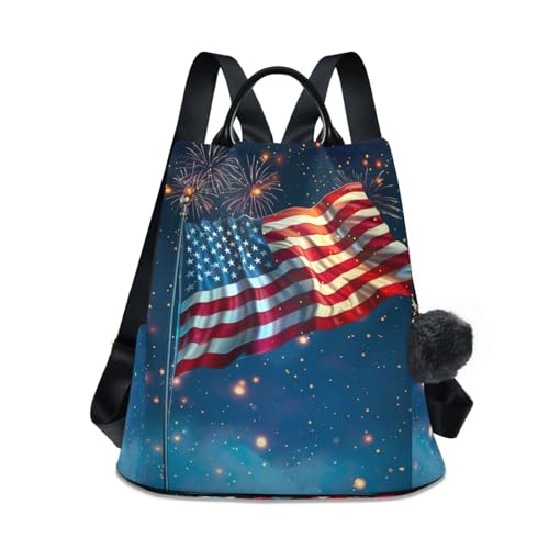 Sac à dos tendance à pompons avec grand compartiment de voyage femme